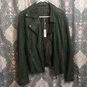 Pleather dark green jacket.Xl (14/16)